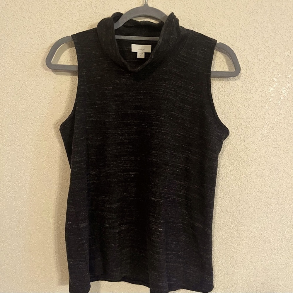 J. Jill gray sleeveless mock turtleneck top size XS